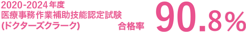 メディカルクラーク合格率100%