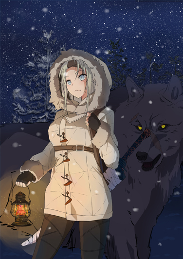 相棒との冬の森の探索