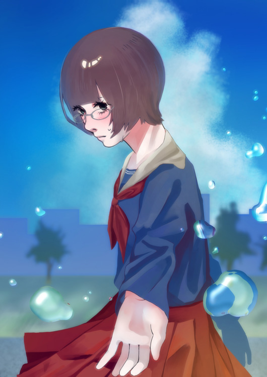震える手